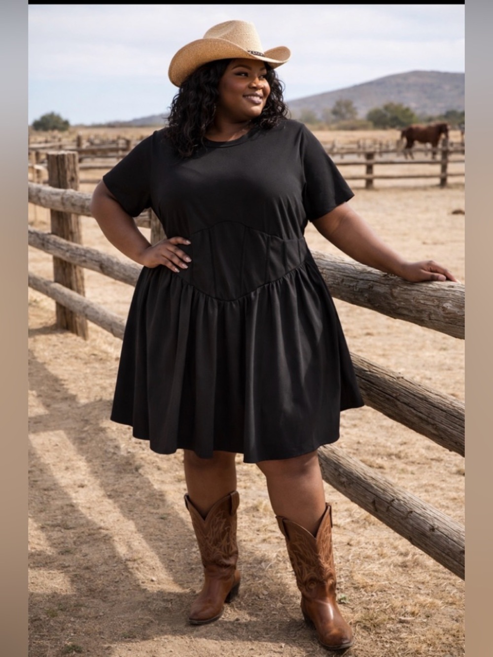 SHEIN Black Ribbed Top